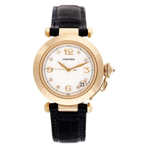 Used Cartier Pasha 1035 18k Mother of Pearl dial 35mm